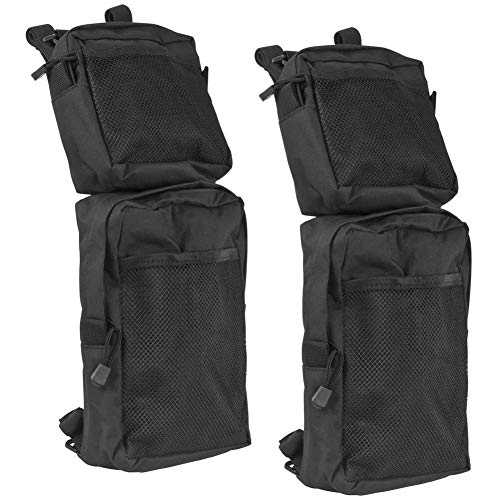 VKTY Bolsa de almacenamiento para ATV, 2 bolsas de tanque de carga Oxford 600D, bolsa para colgar remolques, bolsa impermeable para guardabarros ATV, motos de nieve, Black, M