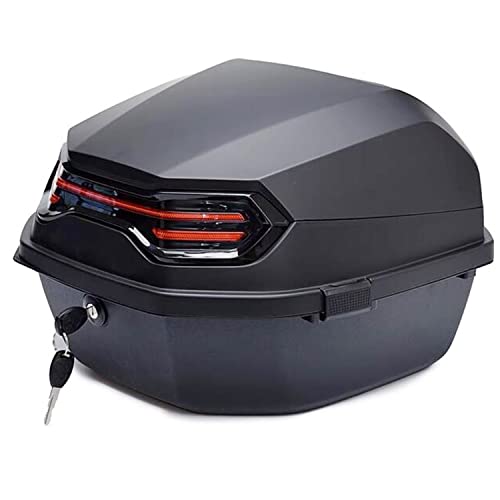 Baúl De Moto, Maletero De Moto Portacasco Caja De Moto, BaúL Moto Trail 35L-40x40x28cm Almacenamiento Casco, BaúLes para Moto con Desenganche Rápido Candado De Seguridad (Color : Frosted Black)