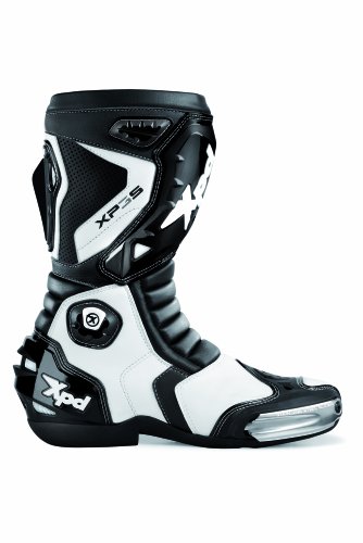 XPD XP3-S S55-011 - Botas de Moto (Talla 40), Color Blanco y Negro