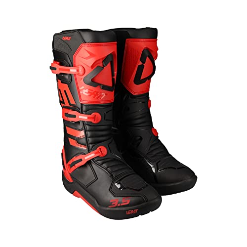 Leatt 3.5 - Botas de motocross (talla 48), color negro y rojo