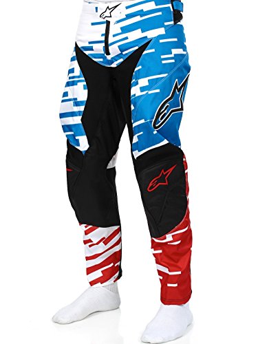 Alpinestars Cross Pantalón Racer Braap Azul/Rojo/Blanco, hombre, azul