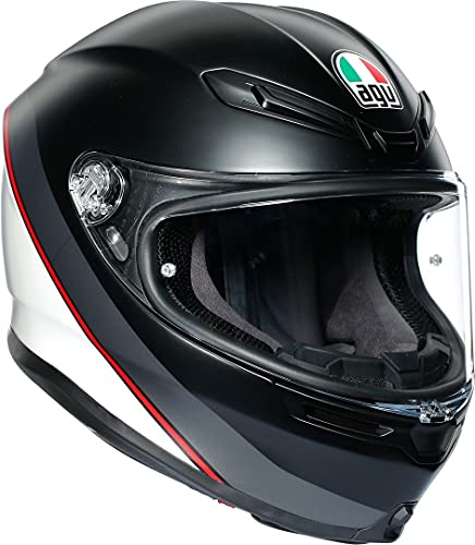 AGV Casco K6 ECE MULTI MPLK MINIMAL PURE MAT BLACK/WH/Red L