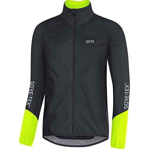 GORE WEAR C5 Chaqueta de ciclismo de hombre GORE-TEX, M, negro/amarillo neón