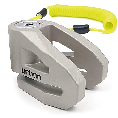 URBAN UR208T Candado Antirrobo Moto Disco Freno Reforzado Titanio, 10 mm