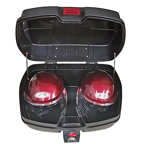 Baul Moto Universal Maleta Moto Bastón Extra Grande De Motocicleta Universal 47L For 2 Paches De Bolsas De Motocicleta De Casco