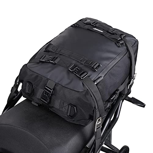 Rhinowalk Bolsa de alforja de motor 20L multifuncional impermeable estante trasero tronco bolsa de asiento de motocicleta bolsa de sillín de motocicleta accesorios de motor profesionales-negro