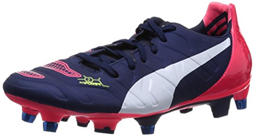 PUMA Evopower 2.2 Mixed SG, Botas de fútbol Hombre, Azul-Blau (Peacoat-White-Bright Plasma 01), 40.5 EU