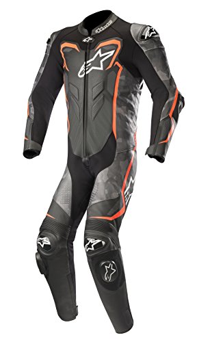 Alpinestars GP Plus Camo - Mono de cuero de 1 pieza, color negro/rojo