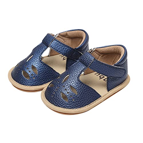 Botas de montar de invierno para niños de verano para sandalias de 324 m para niñas, zapatos huecos, niños pequeños, planos, primeros zapatos para bebé, sandalias para bebé, zapatillas 26, azul, 22 EU