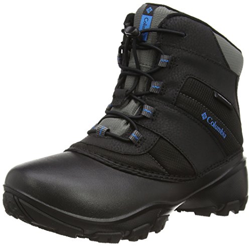 Columbia Youth Rope Tow Waterproof, Botas de Nieve, Black/Dark Compass, 35 EU