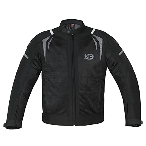 FREEDAY Chaqueta Moto Verano Para Verano, Forro Impermeable Extraíble, CE V-70 (NEGRO, 3XL, 3x_l)