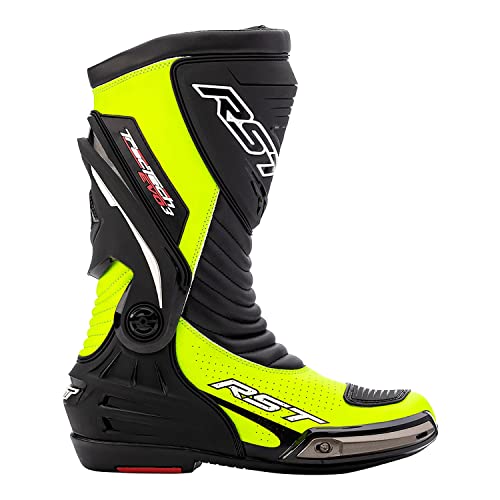 RST Tractech Evo III Sport CE APPROVE Motorcycle Motorbike Mens Racing Boot (Flo Yellow / Black - 47)