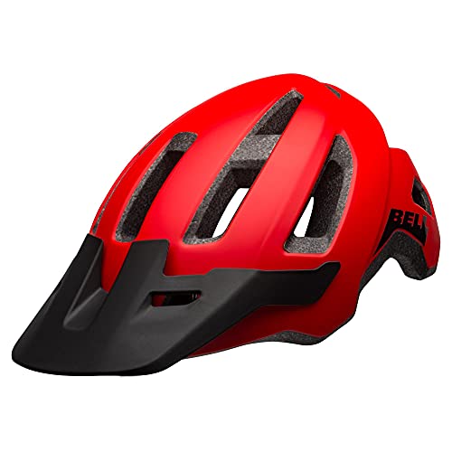 BELL Nomad Cascos de Bicicleta, Hombre, Rojo Mate y Negro 21, Talla única