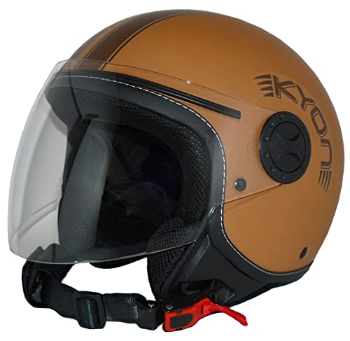 Protectwear H730-BR Casco Abierto con Facial con Visera Larga H730-BR-L, Hombre, Marrón, L