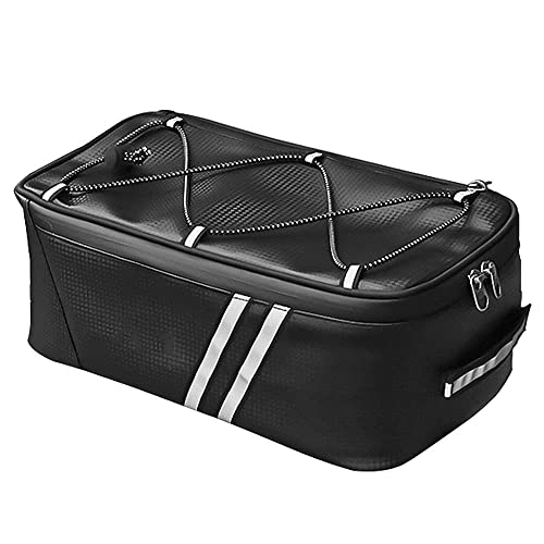 Bolsa Maletero de Ciclismo, Bolsa Trasera Impermeable para Bicicleta, Bolsa para Bicicleta Eléctrica, Bolsa Alforja para Bicicleta, Bolsa para Asiento de Bicicleta, para Bicicleta (Negro)