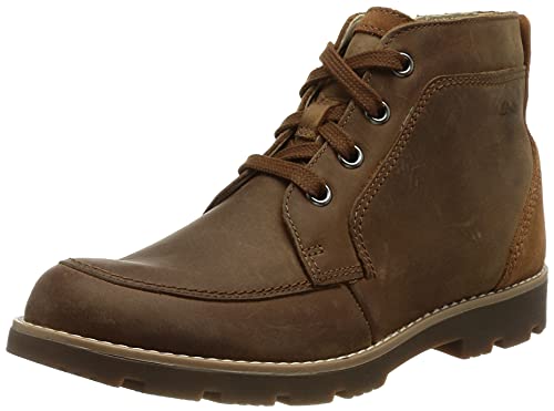 Clarks Heath Lace K, Botas Modelo Chukka, Tan Leather, 32 EU Ancho