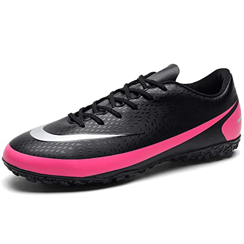 Topwolve Zapatillas de Fútbol Hombre Profesionales Botas de Fútbol Aire Libre Atletismo Zapatos de Entrenamiento Zapatos de Deporte Juvenil Negro 44