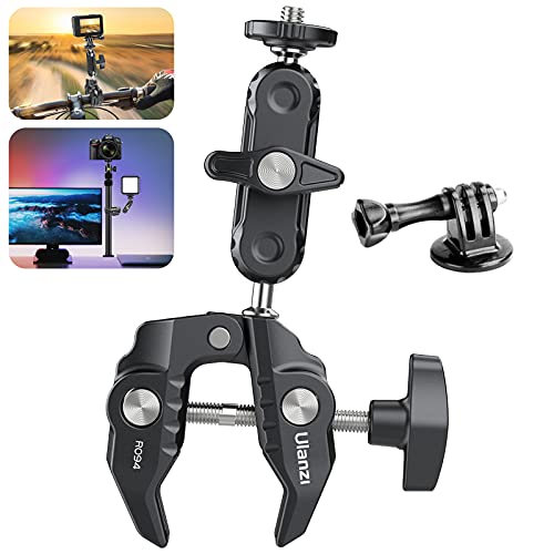 Abrazadera de trípode, brazo mágico con Super Clamp Cangrejo y brazo de bola de 360° para cámara, luz de vídeo LED, brazo articulado, monitor, micrófono, bicicleta y moto Action Cam