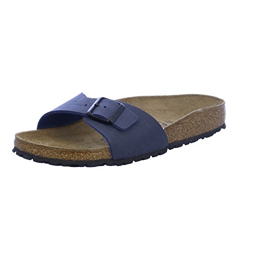 Birkenstock Madrid, Sandalias Unisex, Estrecho, Azul (Blau Navy), 37 EU