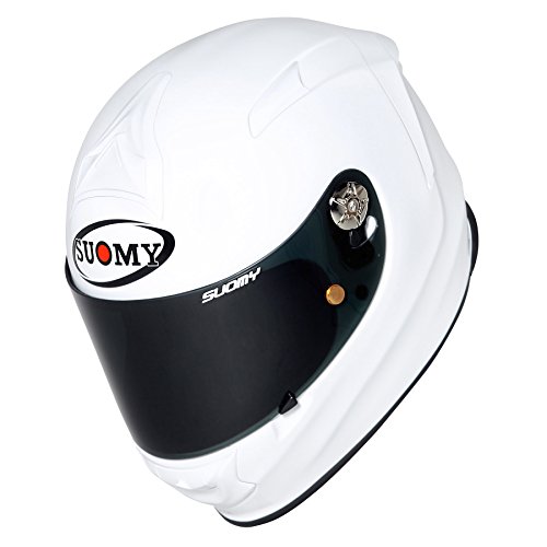 SUOMY SR Sport - Casco para Moto Integral, Blanco (Plain White), S