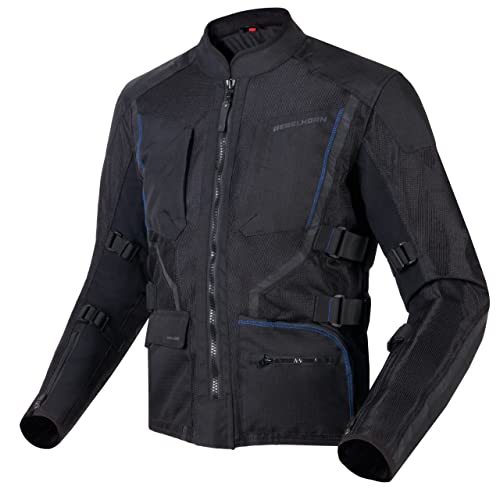 REBELHORN Scandal Chaqueta de Moto Hombre | Textil | Protectores de Codos y Hombros | Grandes Paneles de Malla | Costuras dobles y triples | Elementos reflectantes