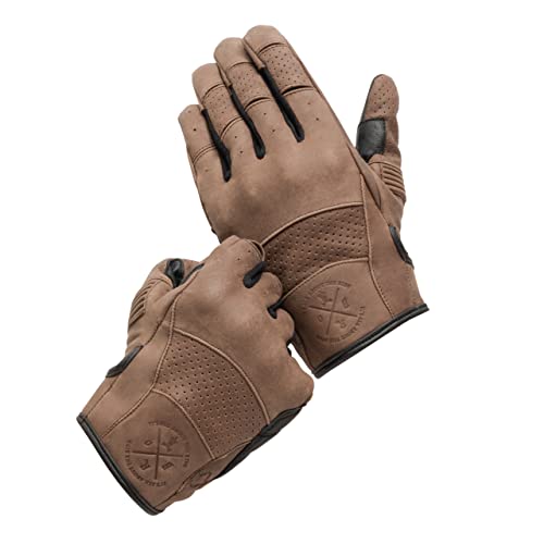 BROGER California Lady Guantes de Motocicleta de Cuero para Mujer Protectores de Tobillo Pantalla táctil Pads Friendly Ventilación Elementos Flexibles