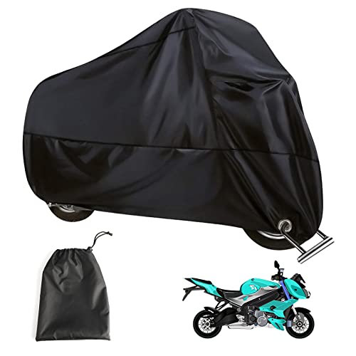 Funda para Moto, Funda Moto Impermeable, Cubierta para Scooter de Motor, Cubierta de Motocicleta Protector UV Universal para Exteriores, 190T, Lona con Orificios de Bloqueo, 245x105x125cm