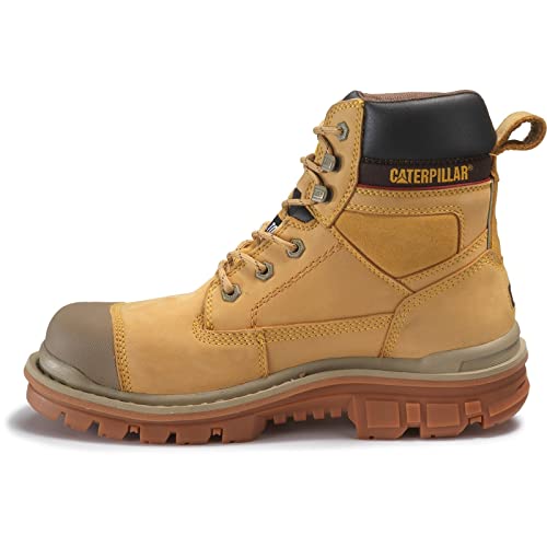 Caterpillar CAT Workwear - Botas de seguridad de cuero con cordones para hombre (6 pulgadas)