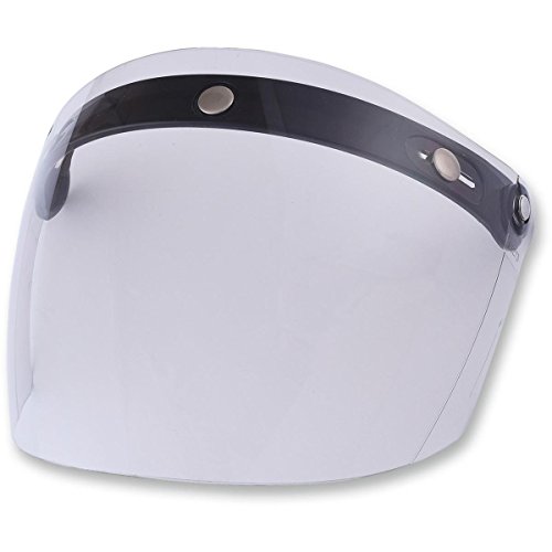 Visera casco pantalla antiviento universal protectora anti UV transparente Sali Scendi Flip Up 3snap con 3 botones automáticos correderas para cascos larga Viso Intero Bandit Yam Biltwell Axo