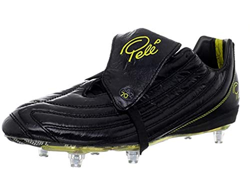 Pelé Sports Men's Football Boots - Botas de fútbol para Hombre PELÉ 1970 6SG MS (Black/Yellow, Fraction_46_and_2_Thirds)