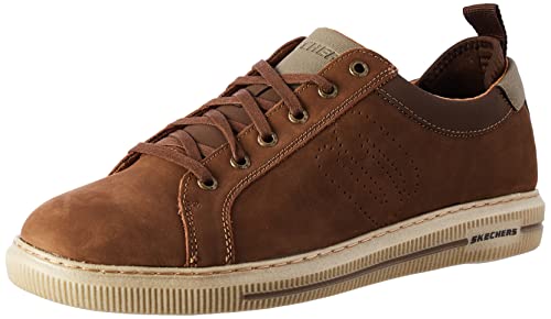 Skechers Pertola Ruston, Sneakers Hombre, Chocolate, 42 EU