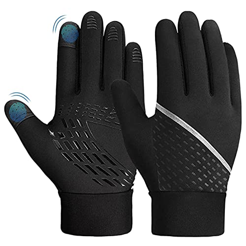 Guantes Ciclismo Niño, Guantes MTB Invierno Termicos, Guantes Tactiles Niño Invierno, Guantes Deporte de Mitones de Pantalla Táctil Antideslizante para Correr Esquí Moto Bici Sport Ski Accesorios