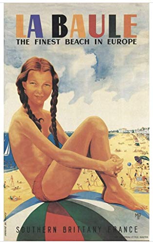 La baule Playa - Póster de reproducción, formato 50 x 70 cm, papel 300 g, venta del archivo digital HD posible, consulta (tienda: cartel vintage.FR)