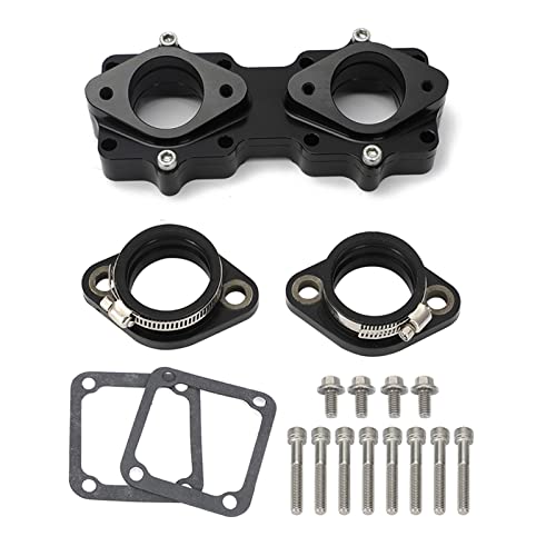 YFZ 350 for 33 mm 34 mm 35 mm y amplificador; Nuevas botas de colectores de admisión de palanquilla de 36mm, carburadores Keihin Mikuni compatibles con Yamaha All Banshee YFZ350 (Color : Black)