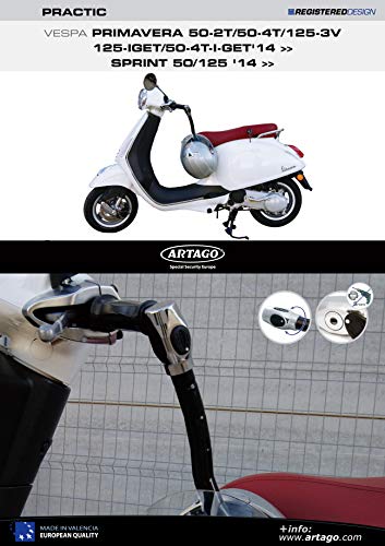 Artago 1583ART Candado Antirrobo Manillar Practic para Vespa Sprint & Primavera 14 en adelante