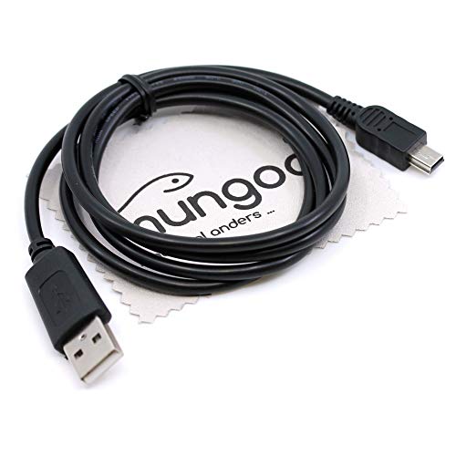 Cable de datos USB compatible con Garmin Aera 600, AIS 800, Approach G3, Approach G6, Approach G7, Astro 320, Atemos 100 K5, Atemos 50 K5, Mini USB 1 m cable OTB con paño de limpieza de pantalla