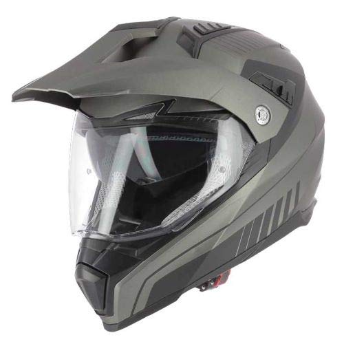 Astone Helmets - Casque de moto crossmax graphic Shaft - Casque intégral 3 en 1 - Casque moto homologué en polycarbonate - matt titanium XXL