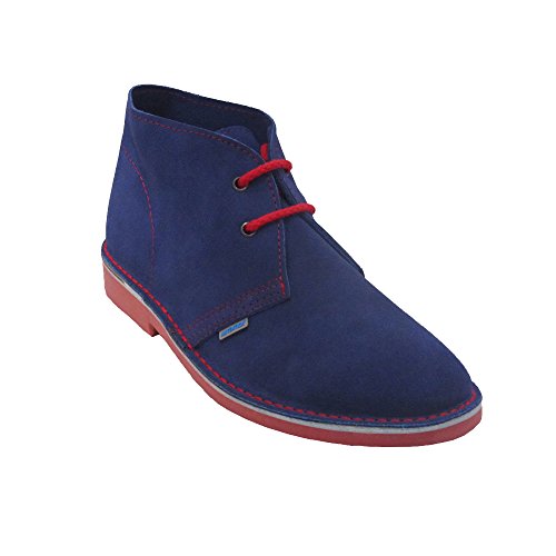 La Auténtica K100PC - Bota Safari Punta Italiana combinada Azul Marino - Rojo (40)