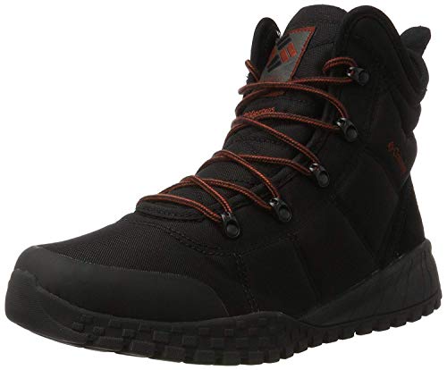 Columbia Fairbanks Omni-Heat, Botas de Nieve para Hombre, Negro (Black/Rusty), 43 EU