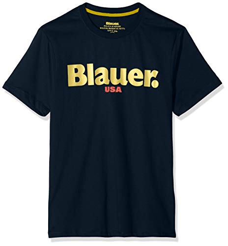 Blauer T-Shirt Manica Corta Camiseta de Tirantes, Azul (BLU 888), Large para Hombre