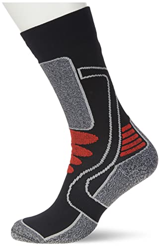 Flite Calcetines Medios para Motocicleta para Hombre, Negro/Rojo, 39-42, 26-4521-8-2-0031