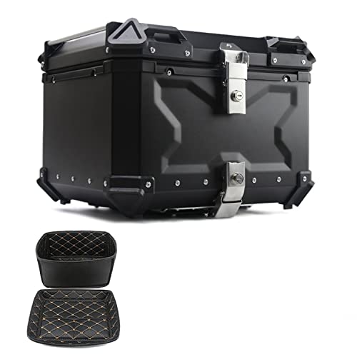 WNANCH Baúl De Moto para Dos Cascos 100L 80L 65L Baúles para Moto, Universal Cofre Moto, Topcase Maletero De Moto con Dos Llaves Accesorios (Size : C-65L)