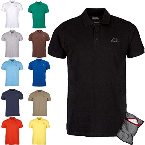 Kappa Polo Clásico Edición ZiATEC con práctica Bolsa de lavandería | Camisa de Golf básica de Mangas Cortas, Mezclas en Muchos Colores, tamaño:XL, Color:1 x Verde