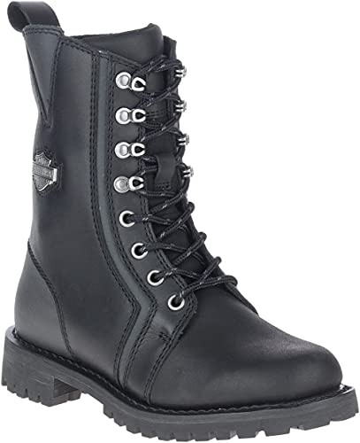 Harley-Davidson Grimes - Botas de motocicleta negras de 7 pulgadas, D87204, Negro -, 42 EU