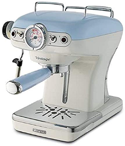 Ariete 1389 Azul - Cafetera espresso vintage, color azul