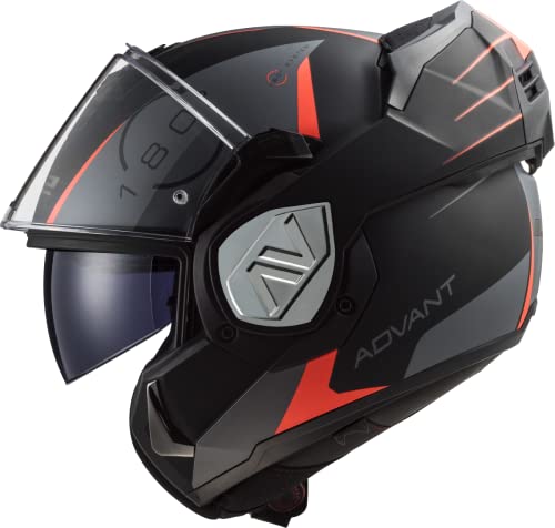 LS2, Casco modular moto ADVANT Codex mat black titanium, L