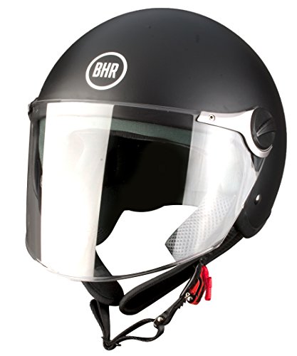 BHR Demi-Casco Jet Modelo 701, Negro Mate, 57/58 (M)