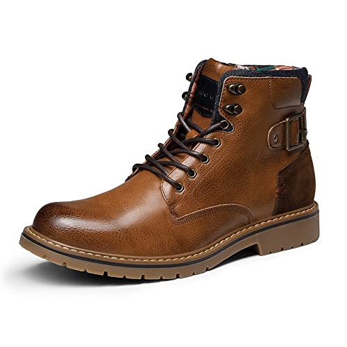 Bruno Marc Botas de Combate Militar para Hombres Botines de Moto Tactical para Hombre MARRÓN SBBO2215M-E Talla 44 (EUR)