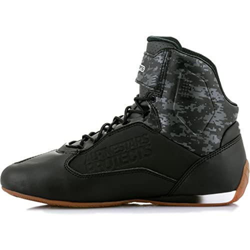 Alpinestars Faster-3-Zapatillas Deportivas, Color Negro, Ropa de Motocicleta Hombre, Gum Gris Oscuro, 10.5