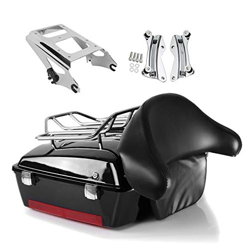 Baul Top Case Chopped Compatible para Harley Davidson Touring 09-13 Kit de Montaje Soporte